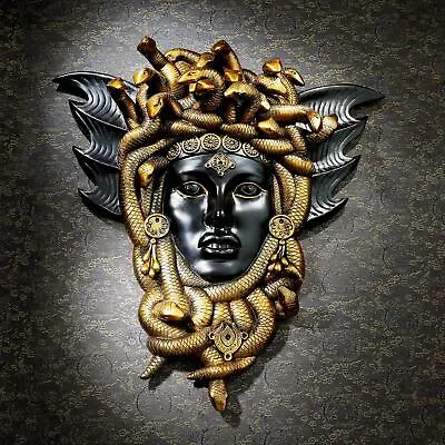 11  Medusa Head Of Snakes Gothic Wall Art Sculpture Decor Detailed Plaque Statue • $77.60