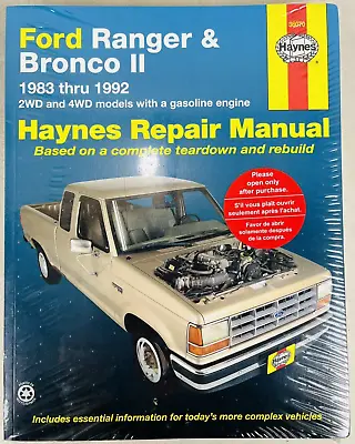 Haynes Ford Ranger & Bronco II 2 1983-1992 2WD & 4WD Repair Manual 36070 • $13.29