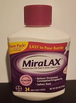 Miralax Gentle Constipation Relief Powder 34 Doses 20.4 Oz Brand New • $27.99