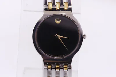 Movado 0600451 Esperanza Two Tone Stainless Steel Black Dial Watch 84.19.861.1 • $475