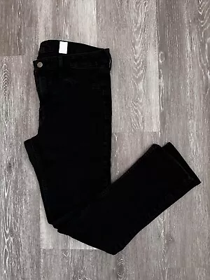 H&M Black Skinny Ankle Regular Waist Jeans Womens Size 31 (approx Size 10) • £4