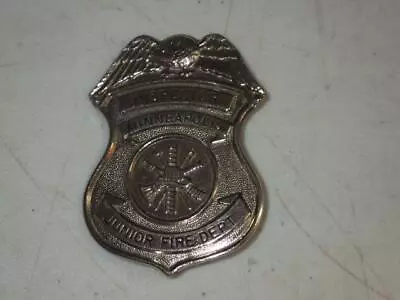 VINTAGE MINNEAPOLIS Jr FIRE INSPECTOR FIREFIGHTER FIREMEN FIRE BADGE METAL 12 • $11.99