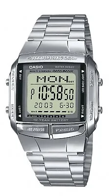 Unisex Watch CASIO DATA BANK DB-360N-1AEF Steel Digital Chrono Alarm Memo • $136.13