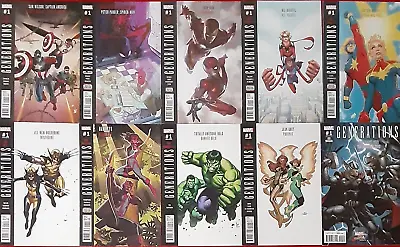 Generations Complete Set Of 10 First Issues  Marvel Universe Event  2017 Nice!!! • $24.99