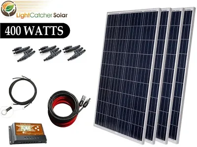 Solar Panel Kit 400 Watts 12-24v Polycrystalline Battery Charging RV Boat Off-Gr • $534.99