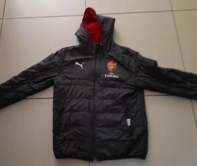 £15 • Buy ARSENAL PUMA Men Doublesided Grey/Red Jacket Size M