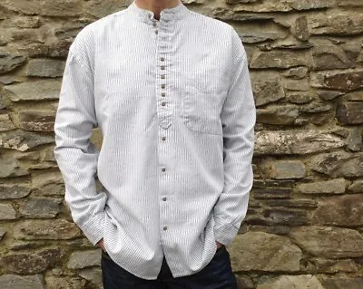Grandfather / Grandad Collarless Shirt. 100% Cotton. Irish • £36.99