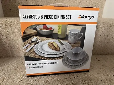 £26.50 • Buy Vango Alfresco 8 Piece Melamine Dining Set - Dishwasher Safe - NEW & BOXED