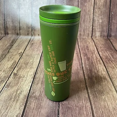 Starbucks  This One Cup  Green Eco Travel Coffee Cup Tumbler 12 Oz 2010 Reuse • $14.99