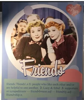 I Love Lucy & Ethel Viintage Style 15  X 12   Friends  Metal Tin Sign -new • $19