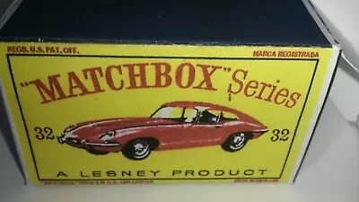 Matchbox -  No32 Jaguar E-Type - Replica / Repro Box Only • £1.95