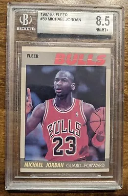 1987-88 Fleer #59 Michael Jordan BGS 8.5 NM-Mint Chicago Bulls • $500