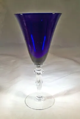 Morgantown Glass Co. Monroe Cobalt Ritz Blue #7690 9-ounce Tall Water Goblet! • $55