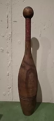 Vintage Wooden Juggling Pin Exercise Workout Circus Carnival Sideshow Prop • $30