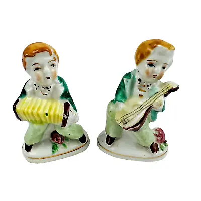 Set Of 2 Occupied Japan Porcelain Musician Figurines Marked • £9.63