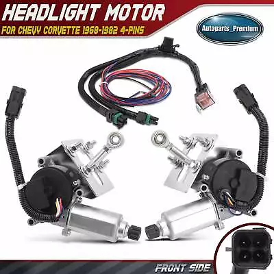 2x Front Electric Headlight Motor Conversion Kit For Chevy C3 Corvette 1968-1982 • $177.99