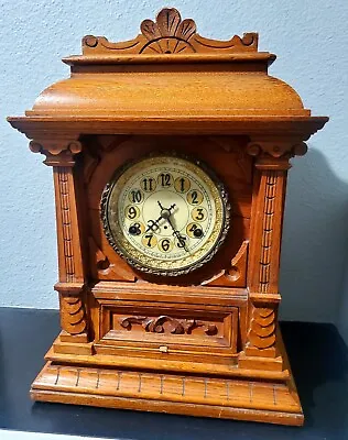 Antique NEW HAVEN Westminster Chime Circa 1910 Bracket Clock - Just Serviced • $1599