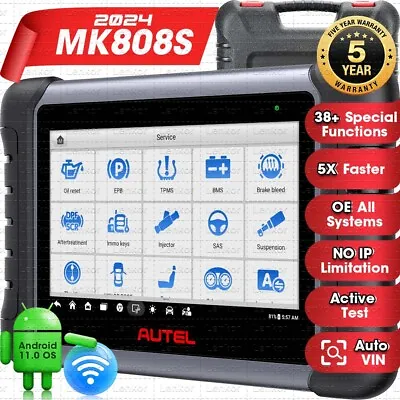 2024 Autel MaxiCOM MK808S Bidirectional Car Diagnostic Scanner Tool Key Coding • $467