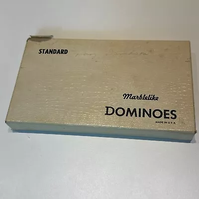 Vintage STANDARD MARBLELIKE DOMINOES Double 6 READ DESCRIPTION... • $29.89