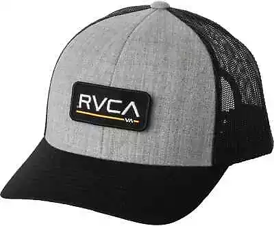 Rvca Mens Ticket Trucker Iii Heeather Grey/black Snapback Hat Osfm Nwt • $27.95