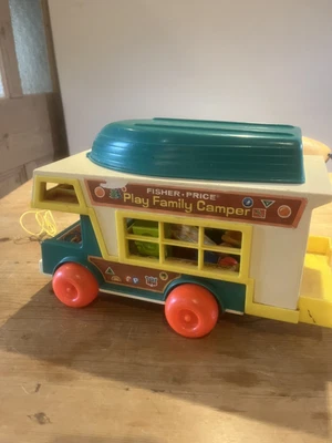 £15 • Buy Vintage Fisher Price Little People Play Family Camper Van And Accessories