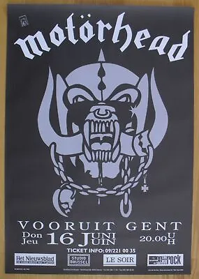 MOTORHEAD Original Concert Poster '94 Belgium • $60