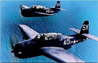 Postcard Military Aircraft WWII Grumman TBF-3 Avengers B113 • $6.47