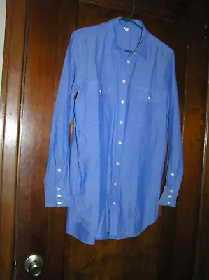 J Crew Chambray Button Up Blouse Blue Sz Xs 0320 • $11.50