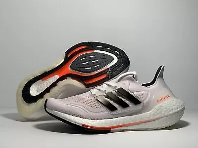 Adidas Ultraboost 21 Tokyo White Solar Red Shoe Men Size 6.5 /Womens 7.5 S23863 • $79.99