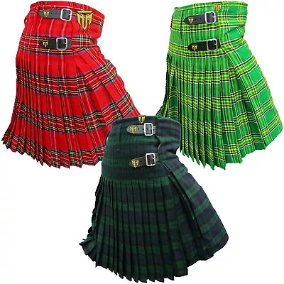 MT Mens Kilt Scottish Tartan Kilts 13oz Highland Casual Wear 3 Acrylic Tartans • $34.95