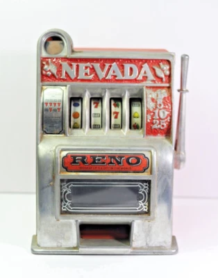 $124.99 • Buy Vintage Toy Nevada Reno 11  Four Wheel One Arm Bandit Slot Machine