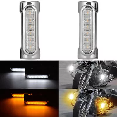 1.25  Chrome Highway Crash Bars LED Light Switchback Turn Signal Lamp For Yamaha • $21.31