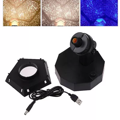 LED Galaxy Projector Starry Night Light Ocean Star Party Projection Lamp Black  • $7.21