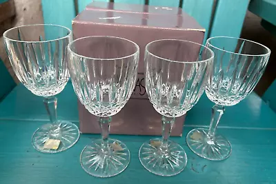 Mikasa BOXED SET-OF-4 X 6 38  OLD DUBLIN CRYSTAL WINE GLASSES W. Germany IN BOX • $43
