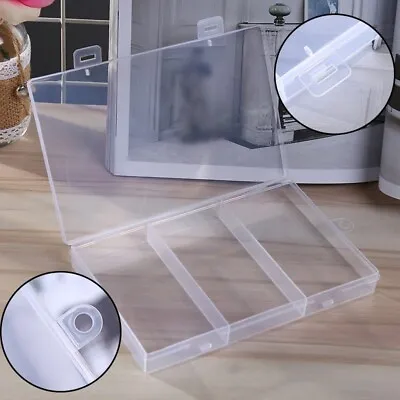 £3.83 • Buy Clear Plastic Storage Box Jewelry Tool Craft Container Beads Organizer Case Uk