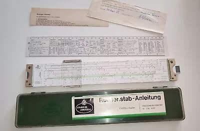FABER CASTELL 2/82N 2 82 N DUPLEX SLIDE RULE Vintage Made In Germany • $164.99