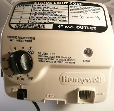 $74.95 • Buy Honeywell WV8840B1158 Water Heater Natural Gas Control Valve 