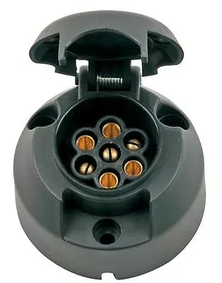 7 Pin Trailer Car Caravan Wiring Lights Tow Plastic Socket Plug 12v Volt N Type • £5.50