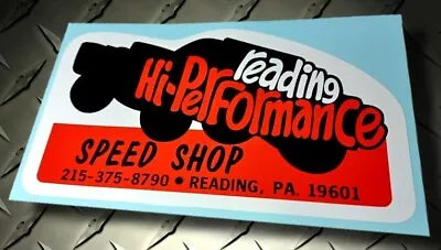 READING HI-PERFORMANCE SPEED SHOP • Reading PA • Vintage-Style Sticker • Decal • $4.50