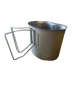 New Military Stainless Steel 1 Quart Water Canteen Cup Wire Handle • $13.95