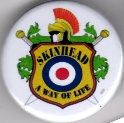 SKINHEAD A WAY OF LIFE Pin Button Badge 25mm - TROJAN SHARP LAMBRETTA VESPA DOCS • £1.40