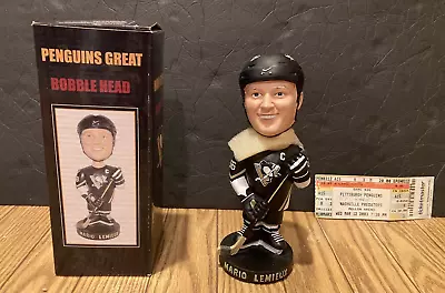 Pittsburgh Penguins Mario Lemieux 2003 Bobblehead W/Game Day Ticket Stub • $30