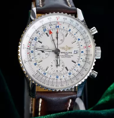 BREITLING Navitimer World Automatic Chronograph GMT 46 SS A24322 Complete • $4997