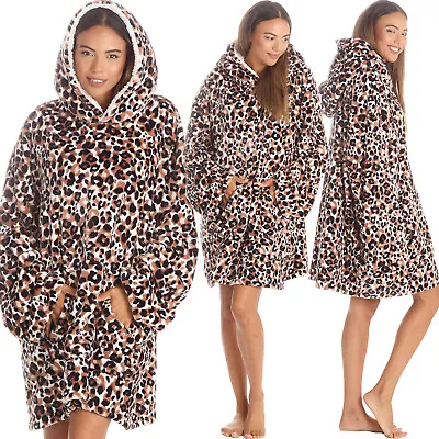 Ladies All In One Fleece 1Onesie Hooded Loungewear Onezee Nightwear Hoodie • £18.95