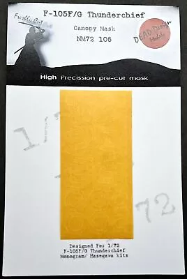 Dead Design 1/72 F-105F/G THUNDERCHIEF CANOPY PAINT MASK Monogram & Hasegawa • $11.99