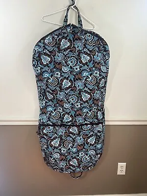 Vera Bradley JAVA BLUE Floral Hanging Garment Bag Travel Luggage Retired • $49.99