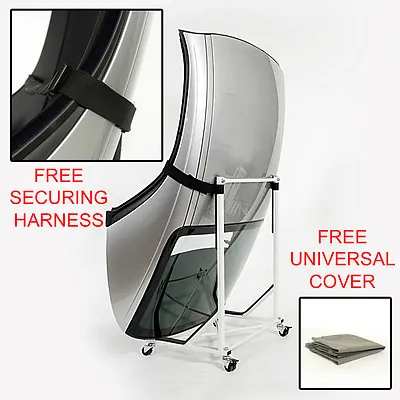 Fits Jaguar E Type Convertible Roof Hardtop Stand Trolley With Free Cover • $213.52