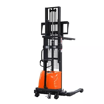 Tory Carrier 3300lb Semi Electric Pallet Stacker 98  Lift Straddle Legs Forklift • $3900