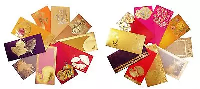 AVADOR Shagun Gift Envelope (Pack Of 20)Assorted Color Designs Money Holder Card • $12.97