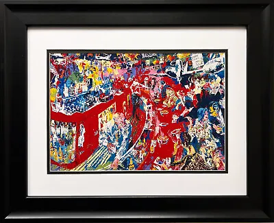 LeRoy Neiman  21 Club Bar  NEWLY CUSTOM FRAMED Art NYC New York Club Manhattan • $79.99